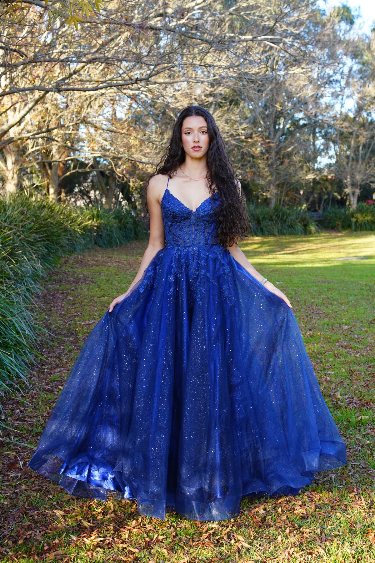 formal dresses parramatta nsw P72814 Embellished Satin Corset A-Line Gown Style-Color-Dim:AP1D106092_AD338_M